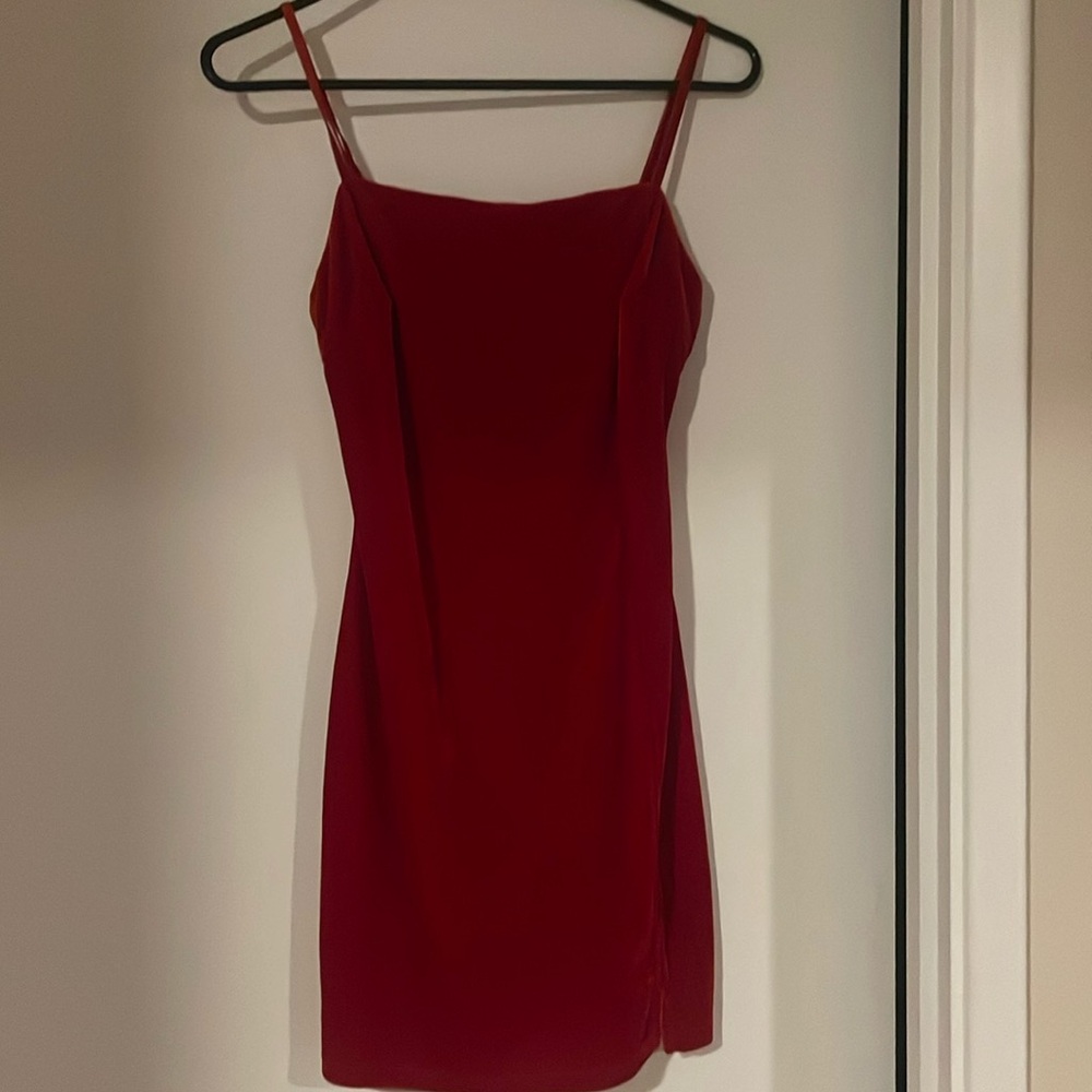 velvet red dress